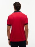 Red Regular Fit Interlock Contrast Polo Shirt  Men