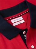 Red Regular Fit Interlock Contrast Polo Shirt  Men