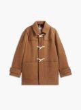 Brown Pure Wool Relaxed Duffel Coat  Men