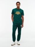 Πράσινο Βαμβακερό T-Shirt Με Varsity Λογότυπο  Άνδρες