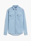 Blue Regular Fit Western Denim Shirt  Men
