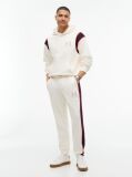Beige Logo Stripe Pique Cuffed Joggers  Men