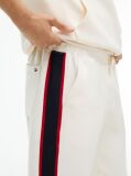 Beige Logo Stripe Pique Cuffed Joggers  Men