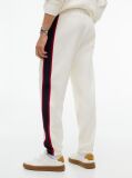Beige Logo Stripe Pique Cuffed Joggers  Men