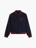 Blue Crest Wool Blend Varsity Jacket  Men