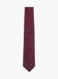 Red New York Label Dot Silk Tie  Men