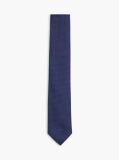 Blue New York Label Pattern Silk Tie  Men