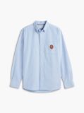 Blue Relaxed Fit Heritage Crest Oxford Shirt  Men