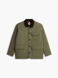 Green Corduroy Collar Padded Ripstop Barn Jacket  Men