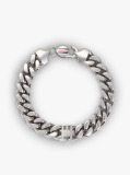 Silver Stainless Steel Chain-Link Bracelet  Men