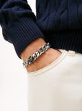 Silver Stainless Steel Chain-Link Bracelet  Men