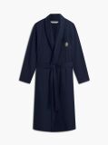 Blue Crest Woven Dobby Bathrobe  Men