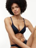 Blue Leopard Lace Plunge Push-Up Bra  Women