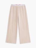 Beige Essential Pointelle Henley Relaxed Pyjama Set  Women