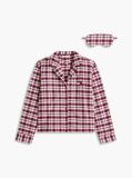 Multi Heritage Flannel Pyjama Set And Eye Mask Gift Box  Women