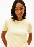 Κίτρινο T-Shirt Με Κλασική Λαιμόκοψη Και Λογότυπο  Γυναίκες