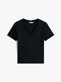 Μπλε T-Shirt Με Λαιμόκοψη V Και Slim Γραμμή  Γυναίκες