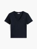 Μπλε T-Shirt Με Λαιμόκοψη V Και Slim Γραμμή  Γυναίκες