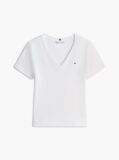 Μπεζ T-Shirt Με Λαιμόκοψη V Και Slim Γραμμή  Γυναίκες