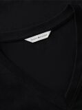 Μαύρο T-Shirt Με Λαιμόκοψη V Και Slim Γραμμή  Γυναίκες
