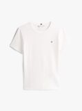Μπεζ Ριμπ T-Shirt Σε Slim Γραμμή Με Κεντητό Σημαιάκι  Γυναίκες