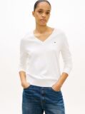 Beige Jersey V-Neck Sweater  Women