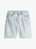 Blue Relaxed Denim Bermuda Shorts  Women