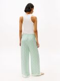 Green Sateen Loose Trousers  Women