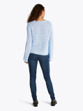 Blue Pointelle Crochet Jumper  Women