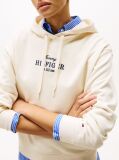 Beige Logo Embroidery Hoody  Women