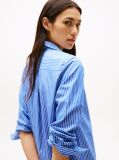 Blue Stripe Poplin Midi Shirt Dress  Women