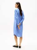 Blue Stripe Poplin Midi Shirt Dress  Women