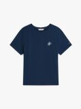 Μπλε T-Shirt Με Κεντημένο Λογότυπο Και Στρογγυλή Λαιμόκοψη  Γυναίκες