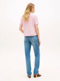 Pink Relaxed Fit Open Placket Pique Polo Shirt  Women