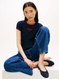 Μπλε Slim T-Shirt Με Λογότυπο  Γυναίκες