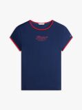 Μπλε Slim T-Shirt Με Λογότυπο  Γυναίκες