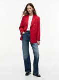 Κόκκινο Άνετο Blazer Με Διπλή Σειρά Κουμπιών Από Μάλλινο Μείγμα  Γυναίκες