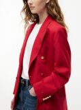 Κόκκινο Άνετο Blazer Με Διπλή Σειρά Κουμπιών Από Μάλλινο Μείγμα  Γυναίκες