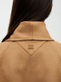 Brown Shawl Collar Wool Blend Relaxed Coat  Women