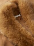Brown Shawl Collar Wool Blend Relaxed Coat  Women
