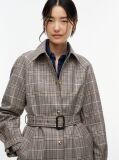 Multi Check Belted Mac Coat  Women