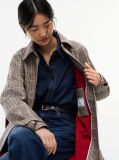 Multi Check Belted Mac Coat  Women