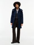 Blue Slim Down Hooded Coat  Women