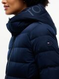 Blue Slim Down Hooded Coat  Women