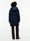 Blue Slim Down Hooded Coat  Women