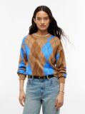 Multi Argyle Relaxed Crew Neck Jumper  Women