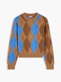 Multi Argyle Relaxed Crew Neck Jumper  Women