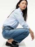 Blue Quinn Mid Rise Barrel Faded Jeans  Women