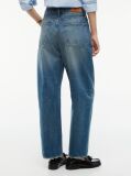 Blue Quinn Mid Rise Barrel Faded Jeans  Women