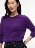 Purple Pure Wool Jersey Slim Jumper  Women